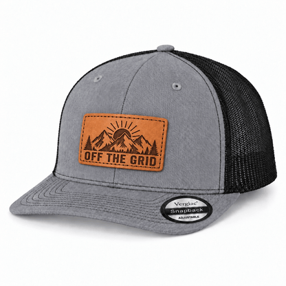 Off the Grid Leather Patch Trucker Hat
