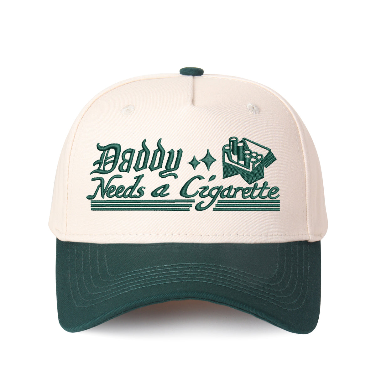Daddy Needs A Cigarette Embroidered Trucker Hat