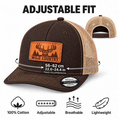 Wild Country Leather Patch Trucker Hat