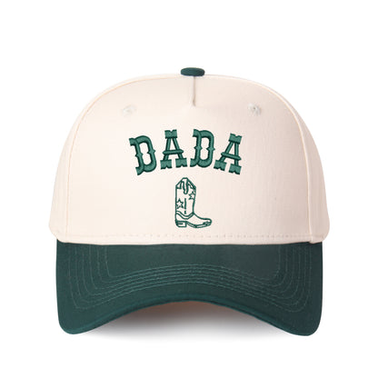 Father's Day Arched Dada Letter And Boot Embroidered Trucker Hat