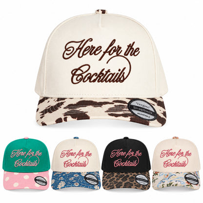 Here For The Cocktails 5-Panel Trucker Hat
