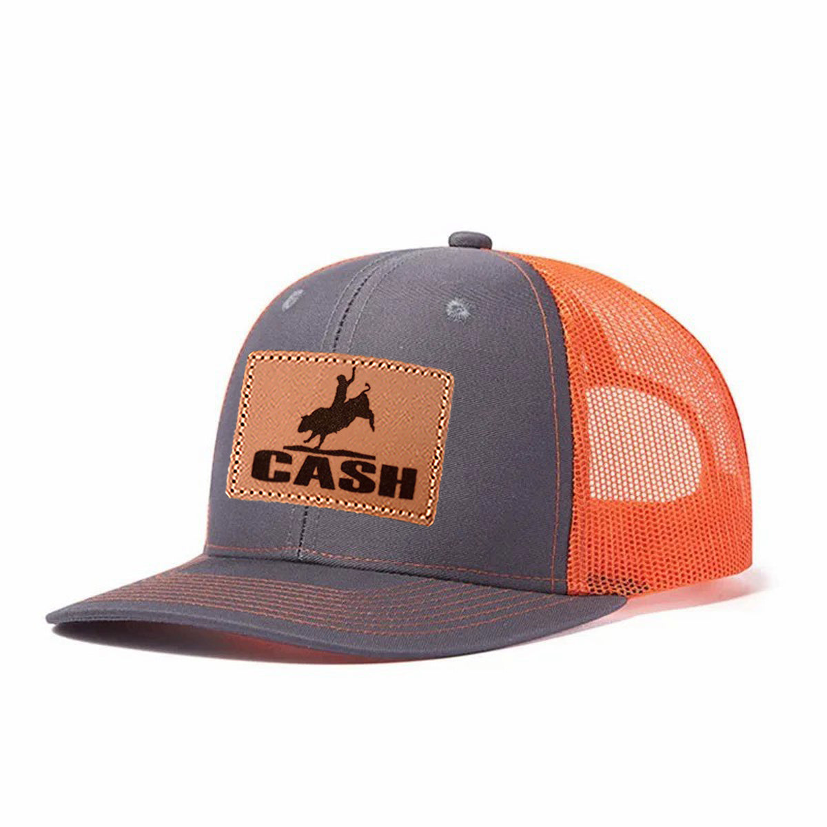 Rodeo Cash Leather Patch Trucker Hat