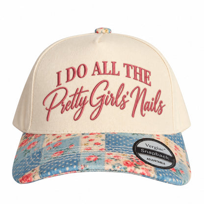 I Do All The Pretty Girls Nails Nail Art-themed 5-Panel Trucker Hat