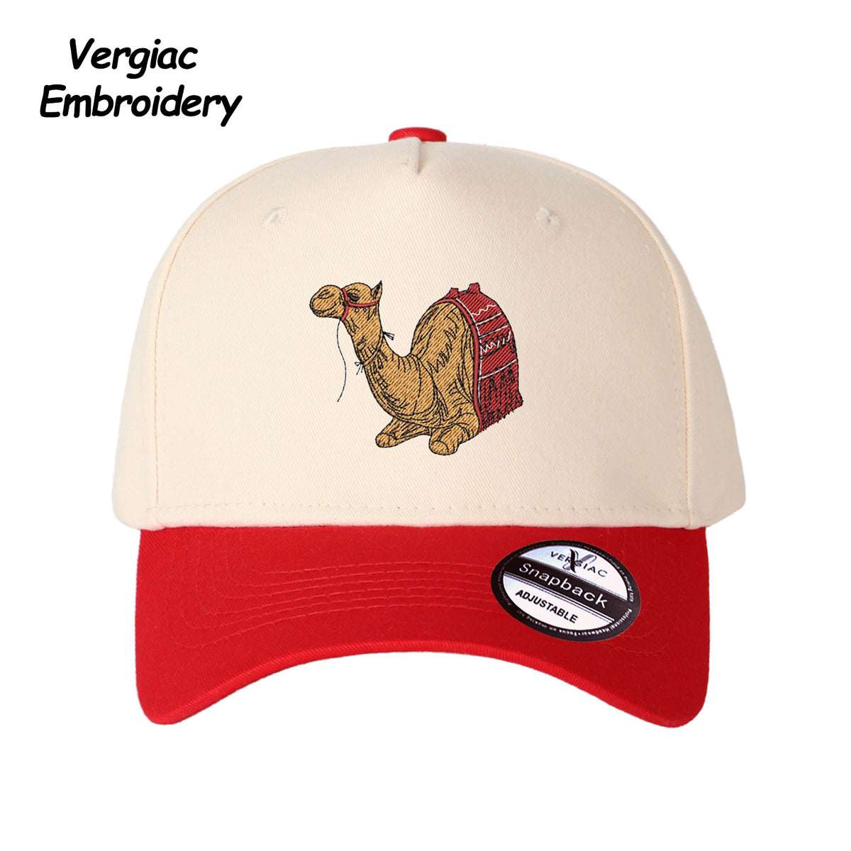 Camel Embroidered Trucker Hat