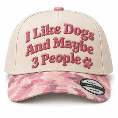 I Like Dogs and Maybe 3 People 5-Panel Trucker Hat