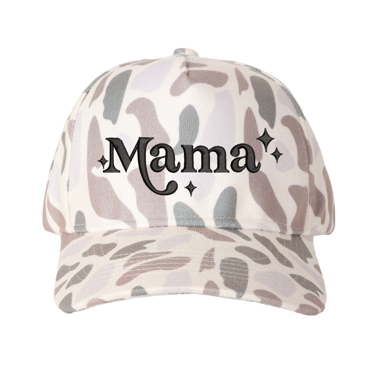 Star-accented Mama Embroidered Trucker Hat