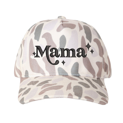 Star-accented Mama Embroidered Trucker Hat
