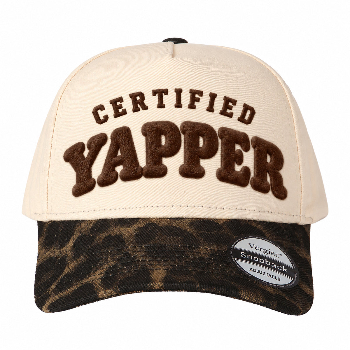 Certified Yapper Novelty Rounded 5-Panel Trucker Hat