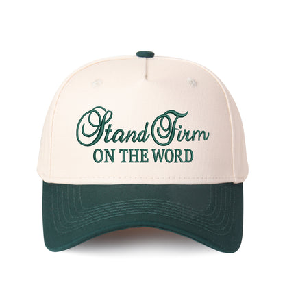Stand Firm On The Word Embroidered Trucker Hat