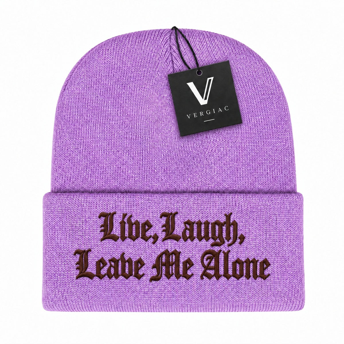 A Gothic font Embroidered Acrylic Knitted Hat Unisex High Elasticity High Gram Weight Warm and Comfortable