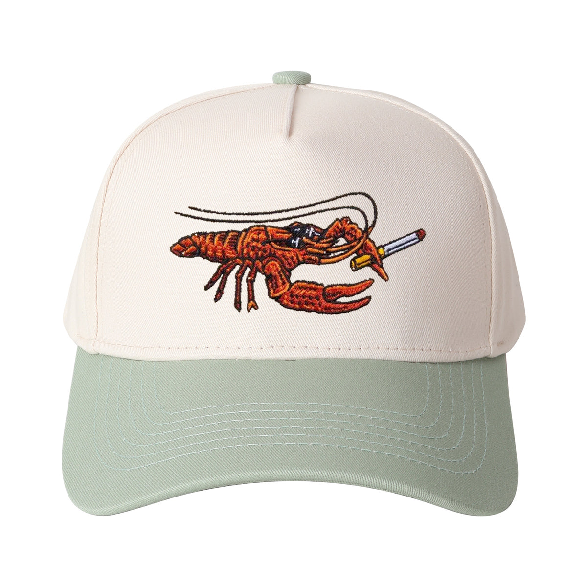 Cartoon Crayfish Embroidered Trucker Hat