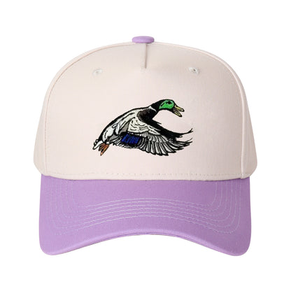 Flying Mallard Duck Embroidered Trucker Hat