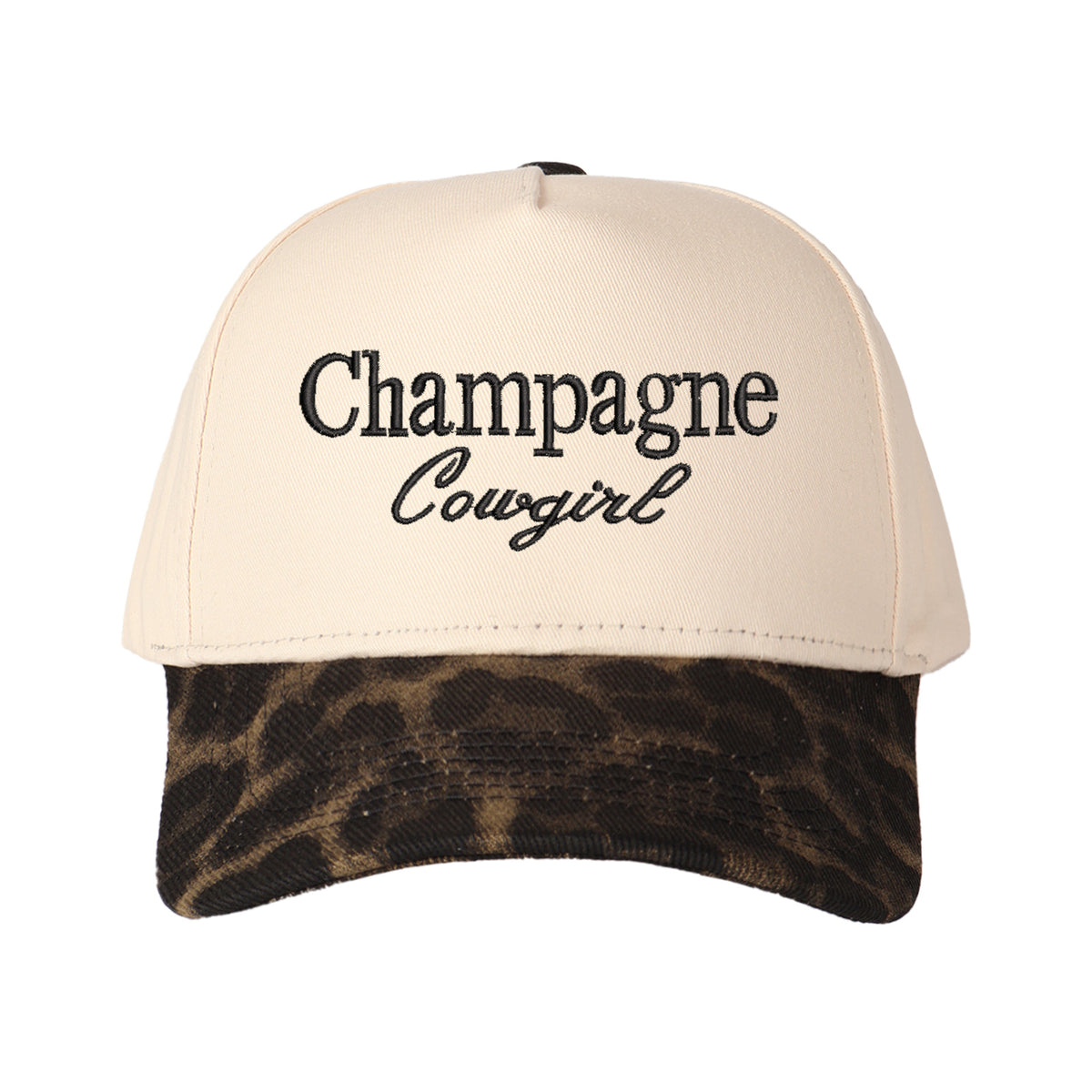 Champagne Cowgirl Embroidered Trucker Hat