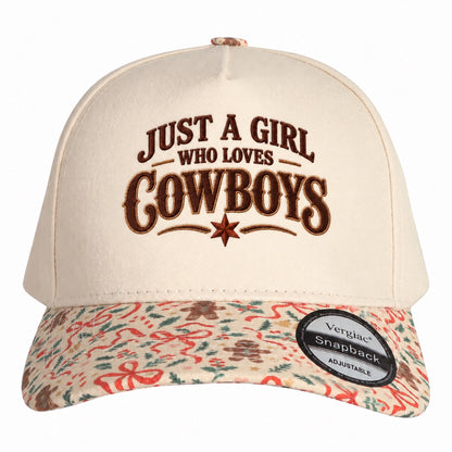 Just A Girl Who Loves Cowboys Western 5-Panel Trucker Hat