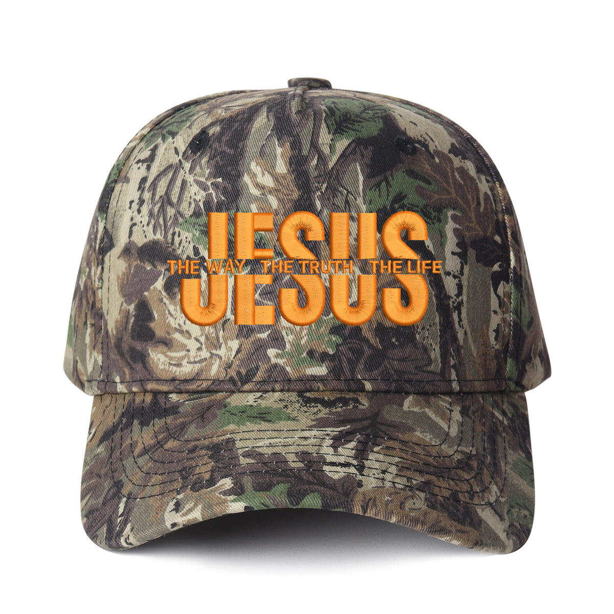 Jesus The Way The Truth The Life Embroidered Trucker Hat