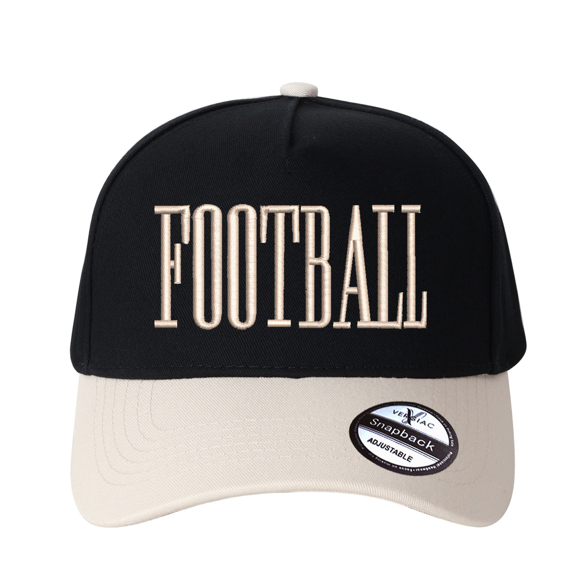FOOTBALL Letter Embroidered Color Block Trucker Hat Unisex Adjustable Cotton Breathable Fashion Cap for Travel Daily Wear