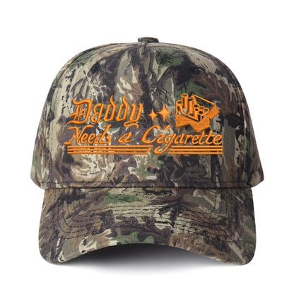 Daddy Needs A Cigarette Embroidered Trucker Hat