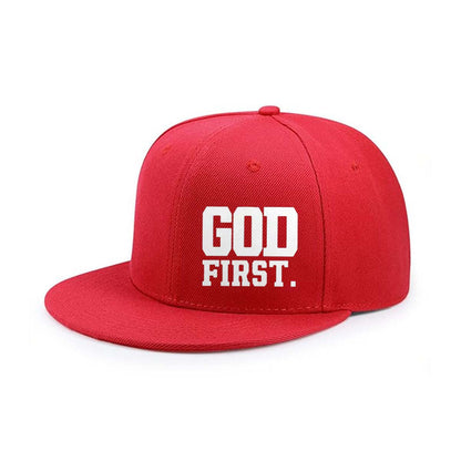 God First. Embroidered Trucker Hat