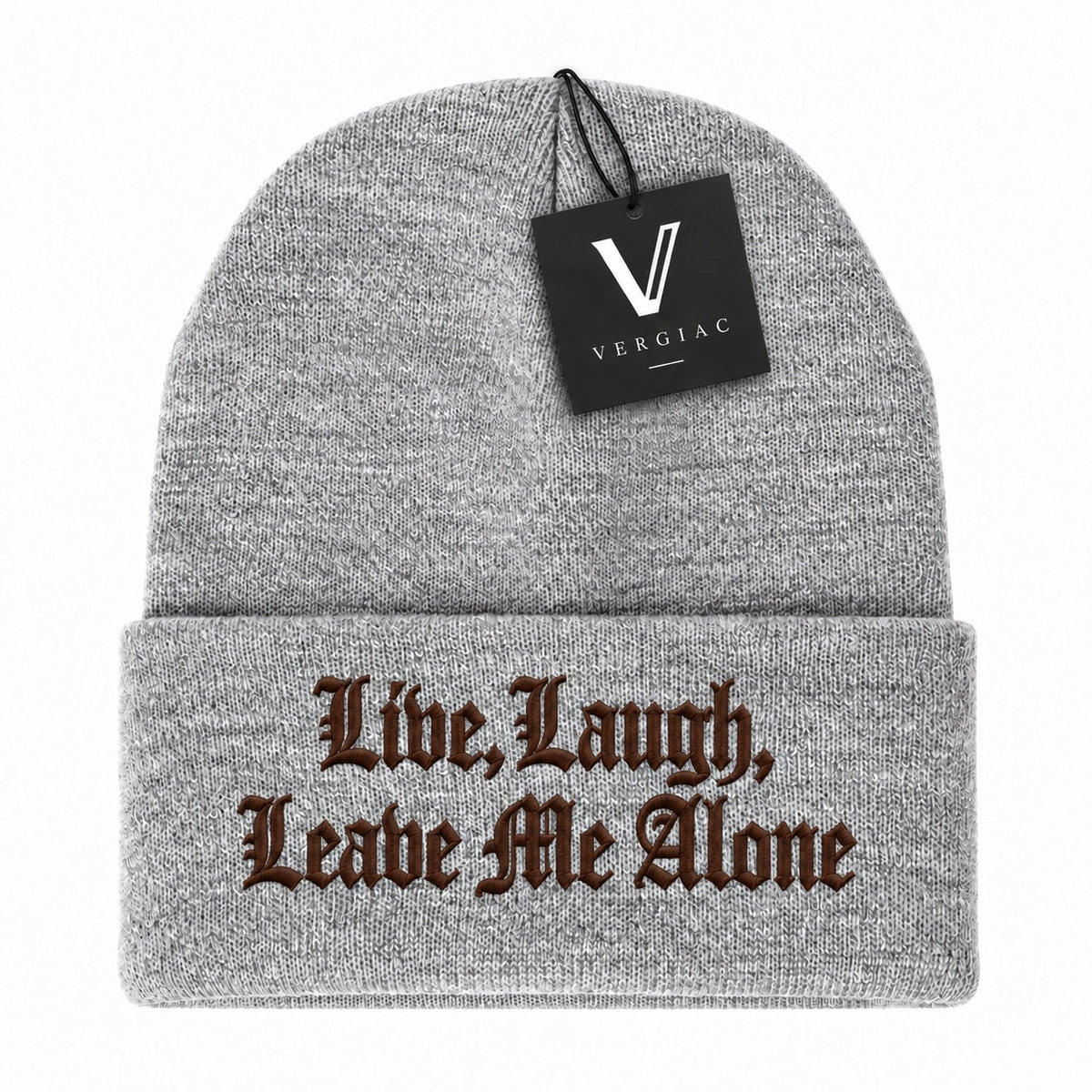 A Gothic font Embroidered Acrylic Knitted Hat Unisex High Elasticity High Gram Weight Warm and Comfortable