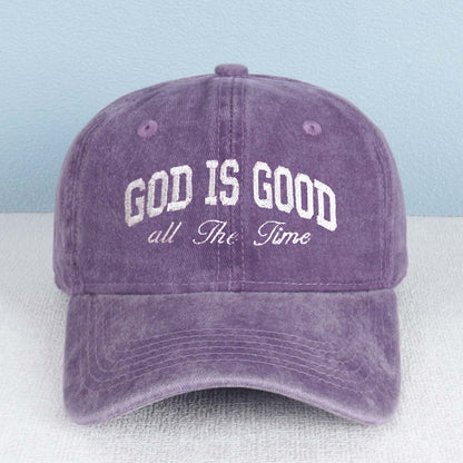 God Is Good All The Time Embroidered Trucker Hat