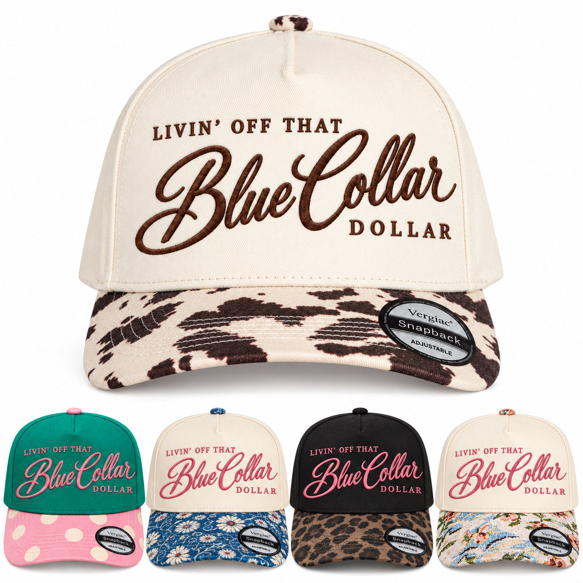 Livin Off That Blue Collar Dollar 5-Panel Trucker Hat