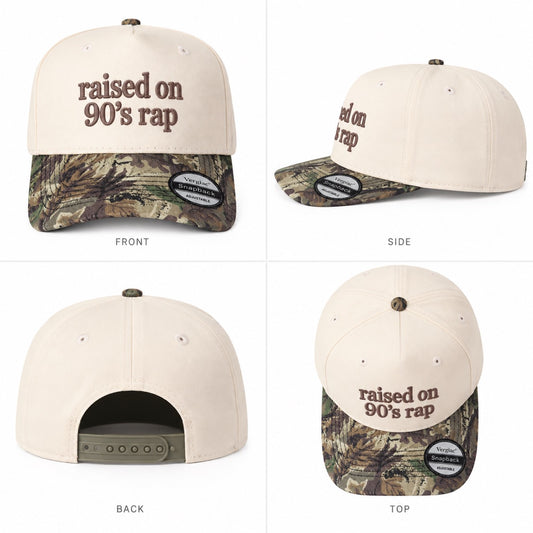 5-Panel Embroidered Cotton Trucker Hat with Printed Brim and Structured Front, Adjustable Unisex Baseball Cap, 1 Piece