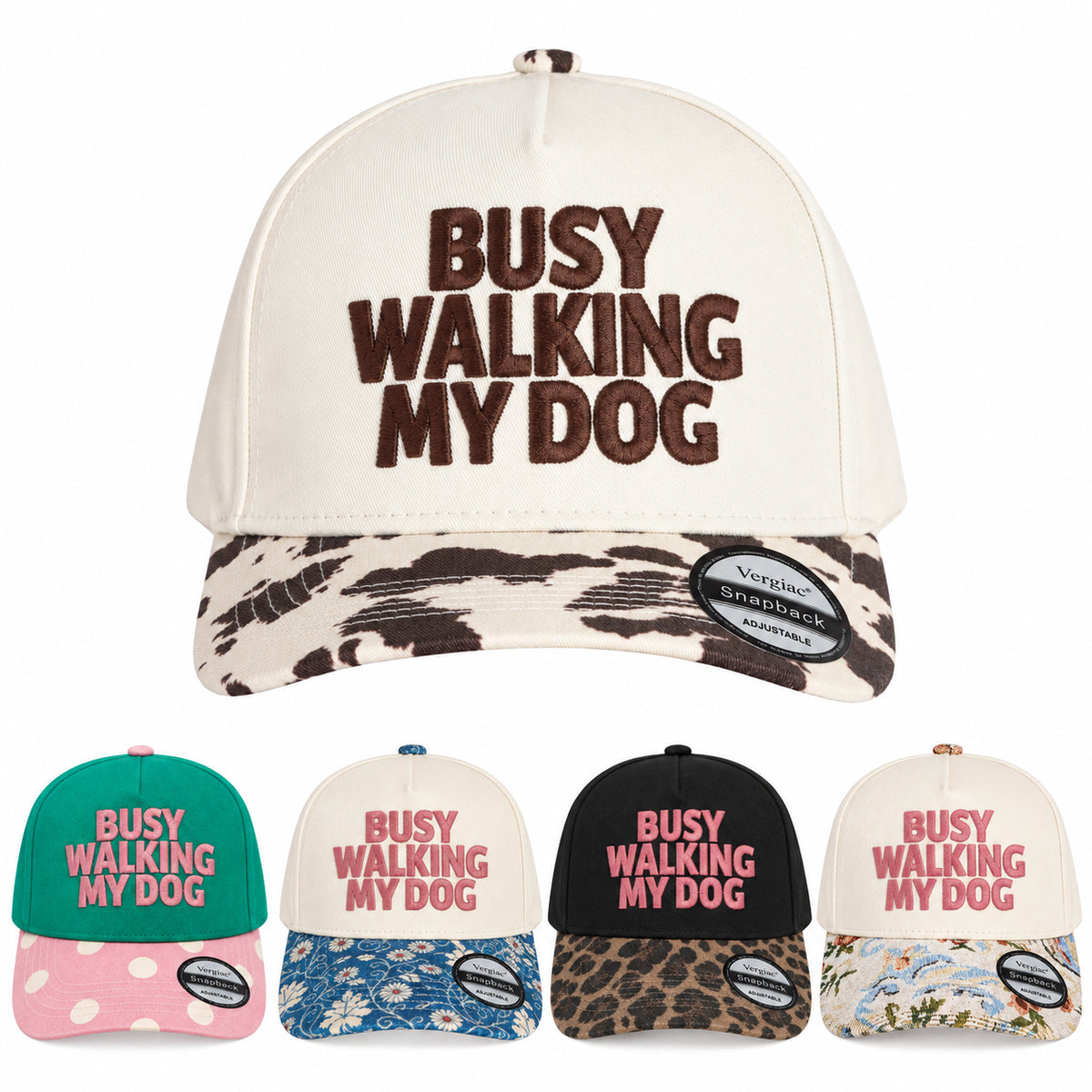 Busy Walking My Dog Pet-themed 5-Panel Trucker Hat