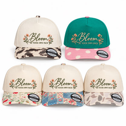 Bloom At Your Own Pace 5-Panel Trucker Hat