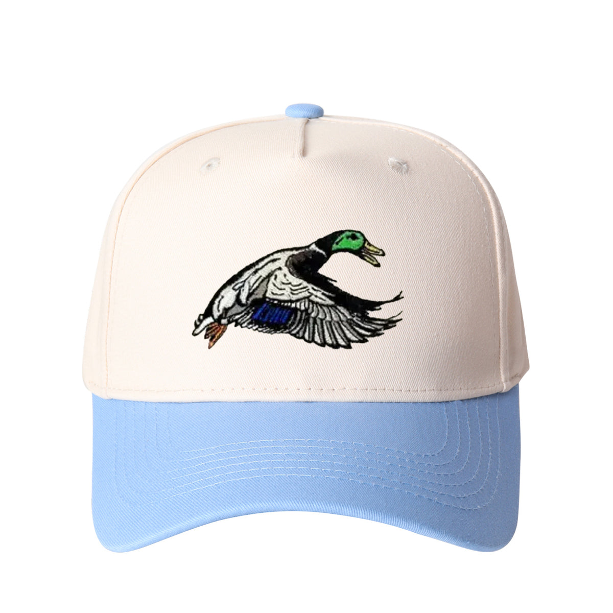 Flying Mallard Duck Embroidered Trucker Hat