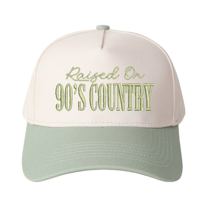 Raised On 90's Country Embroidered Trucker Hat