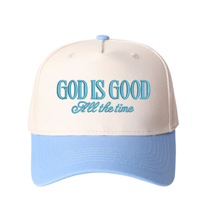 God Is Good All the Time Embroidered Trucker Hat